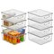 mDesign Plastic Storage Bin Box Container, Lid and Handles, 8 Pack